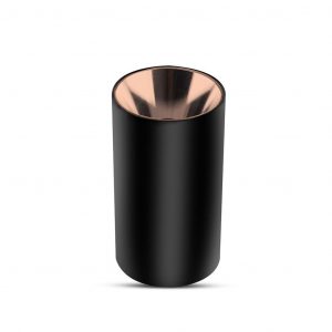 GU10 adatto rotondo nero + oro rosa