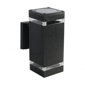 Luce a parete a LED con Black Body IP44 E27 Square