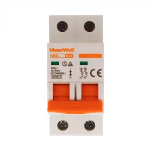 Interruttore Magnetetermico Meanwell Curva B 2P 2M 6KA B10A AC 400V IP20 IEC6FRGR0898
