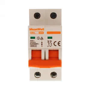 Interruttore magnetetermico meanwell curva b 2p 2m 6ka b40a ac 400v ip20 IEC60898