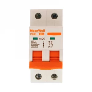 Interruttore magnetetermico meanwell curva c 2p 2m 10Ka C16A AC 400V IP20 IEC60898