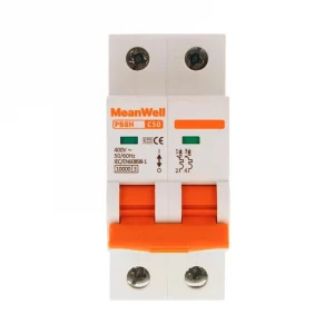 Interruttore Magnetetermico Meanwell Curva C 2P 2M 10KA C50A AC 400V IP20 IEC60898