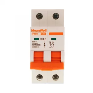 Interruttore magnetetermico meanwell curva c 2p 2m 10Ka C63A AC 400V IP20 IEC60898