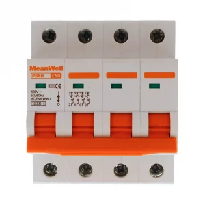 Interruttore Magnetetermico Meanwell Curva C 4P 4M 10KA C50A AC 400V IP20 IEC60898