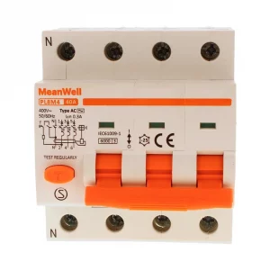 Magnetotermico Differenziale Meanwell Tipo Ac Curva C 3P+N 4M 6KA C40A 400V