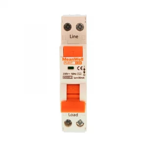 Magnetotermico Differenziale Meanwell Tipo Ac Curva C 1 Polo+Neutro 1M 6KA 30MA C20A 230V IP20 IEC61009