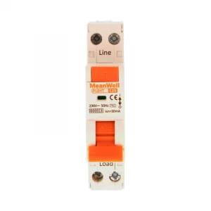 Magnetotermico Differenziale Meanwell Tipo Ac Curva C 1 Polo+Neutro 1M 6KA 30MA C25A 230V IP20 IEC61009