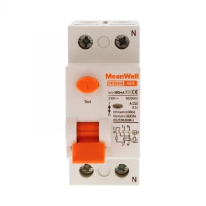 Differenziele Puro Meanwell Tipo A 1p+N 2M 10Ka 300Ma 40A AC 230V