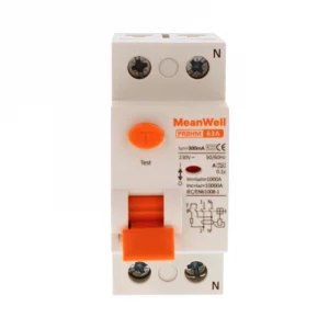 Differenziele Puro Meanwell Tipo A 1p+N 2M 10Ka 300Ma 63A AC 230V