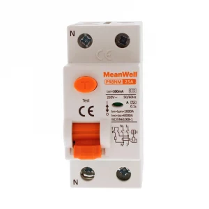 Differenziele Puro Meanwell Tipo A 1p+N 2M 6KA 300Ma 25A AC 230V