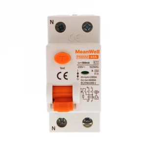 Differenziele Puro Meanwell Tipo A 1p+N 2M 6Ka 300Ma 63A AC 230V