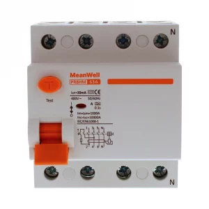 Differenziele Puro Meanwell Tipo A 3p+N 4M 10Ka 30Ma 63A AC 400V