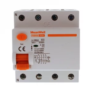 Differenziele Puro Meanwell Tipo A 3P+N 4M 6KA 300MA 63A AC 400V