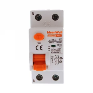 Differenziale Puro Meanwell Tipo Ac 1P+N 2M 6KA 300Ma 25A 230V
