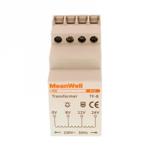 TRASFORMATORE CAMPANELLO Meanwell Tipo B 2M 8V 12V 24V AC AC 230V IP20 IEC61588