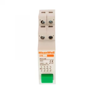 Pulsante con spia luce LED Meanwell Verde 1M 4No 16A AC 230V IP20 IEC60947