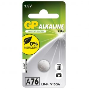 Batteria Super Alcalina A Bottone 1,5V A76 / LR44 / LR1154 / Ag13 (Blister 1 Pezzo)