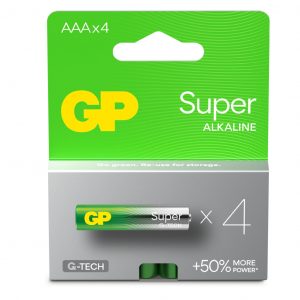 Batteria Super Alcalina 1,5v Mini Stilo AAA / 24A-2U4 / LR03 (Confezione 4 Pezzi)