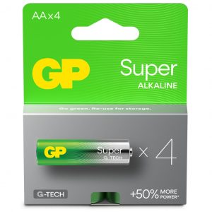 Batteria Super Alcalina 1,5v Stilo AA / 15A-2U4 / LR6 (Confezione 4 Pezzi)