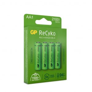 RECYKO BATTARIA RICARICABILE 1,2V Stilo AA 2100MAH (Confezione 4 Pezzi)
