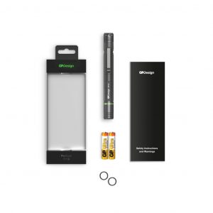 Torcia LED PP16 Penna Design Regolabile 140LM ​​E 20LM Con 2 Batterie Mini Stilo AAA