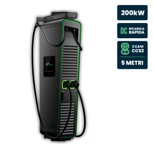 Hypercharger DC 2X100KW DOPIO Cavo 5M IP55 IK10 Display Colori 15.6 “E RFID