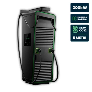 Hypercharger DC 2X150KW DOPIO Cavo 5M IP55 IK10 Display Colori 15.6 “E RFID