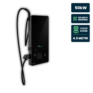 Hypercharger DC 50KW Cavo 4,5m IP55 IK10 Display Color 10 “E RFID