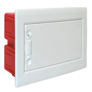 Centralino da Incasso Meanwell Con Portello Cieco e Telaio estraiBile 8 Moduli 330x255x80mm Bianco