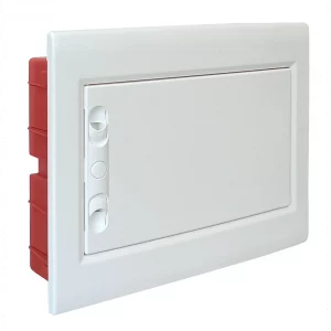 Centralino da Incasso Meanwell con Portello Cieco e Telaio estraiBile 12 Moduli 330x420x80mm Bianco