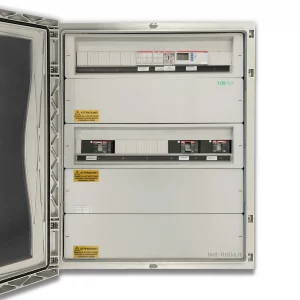 Quadro Ac Trifase 100KW Doppio Inverter 160A 400V 140 Moduli Differenziele Tarabile + SPI CEI 0-21 ABB / DEHN IP65
