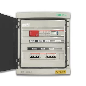 Quadro AC Trifase 20KW 32A 400V 36 Moduli DifferenZiale + SPD + ENTRA / ESCI + SGANCIO + PORTAFUSIBILI + SPI CEI 0-21 ABB / DEHN IP65