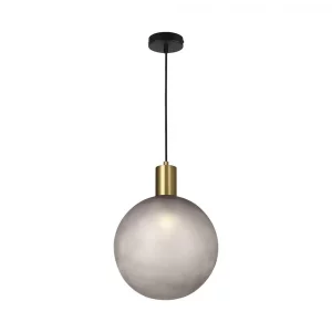 E27 DECORATIVE HANGING LAMP (D100*H25mm) BRISHED BRASS+SMOKEY GREY