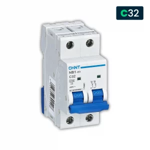 Interruttore Magnetotermico Chint Curva C 2P 2M 6kA 32A 400V