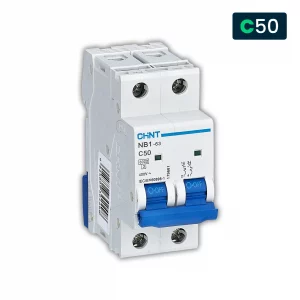 Interruttore Magnetotermico Chint Curva C 2P 2M 6kA 50A 400V