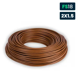Cavo Bipolare FS18OR18 450/750V 2×1,5mm² Marrone