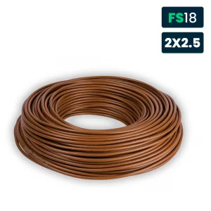 Cavo Bipolare FS18OR18 450/750V 2×2,5mm² Marrone