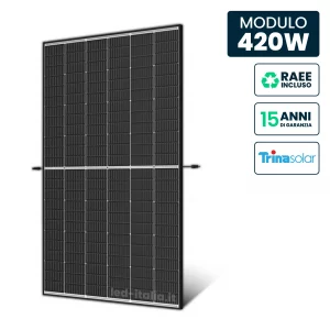 Pannello Solare 420W Trina i-TOPCon Doppio Vetro Black Frame 1762x1134x30mm