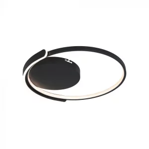 50W LED DECORATIVE CEILING LAMP CCT 3IN1DIMMABLE IR REMOTE CONTROL BLACK