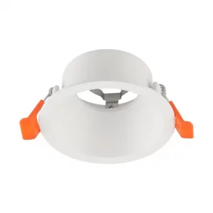 GU10 Fitting Aluminum Deep Anti Glare Round White
