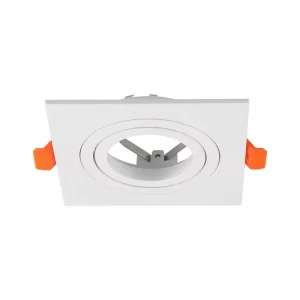 GU10 Fitting Aluminum Square White