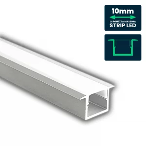 LED Strip Mounting Kit With Diffuser Recessed 2000*12*10mm
