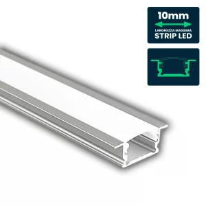 LED Strip Mounting Kit With Diffuser Recessed 2000*13.2*7mm