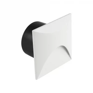 3W LED STEP LIGHT 3000K ALUMINIUM BODY WHITE SQ IP65