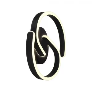 22W LED DECORATIVE WALL LIGHT 300x110MM 4000K SANDY BLACK