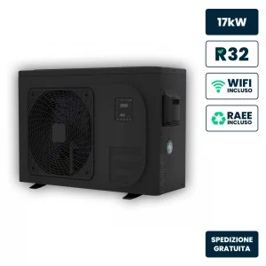 Deye Pompa di calore piscina 17kW R32 Solar AC/DC monoblocco completo
