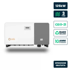 Inverter Fotovoltaico di Stringa Trifase Solis 125kW 10 MPPT CEI 0-21 IP66