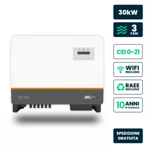 Inverter Fotovoltaico di Stringa Trifase Solis 30kW 3 MPPT CEI 0-21 IP66