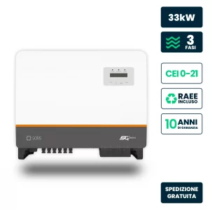 Inverter Fotovoltaico di Stringa Trifase Solis 33kW 3 MPPT CEI 0-21 IP66