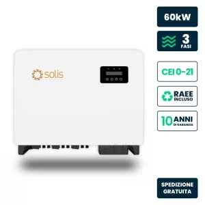 Inverter Fotovoltaico di Stringa Trifase Solis 60kW 6 MPPT CEI 0-21 IP66